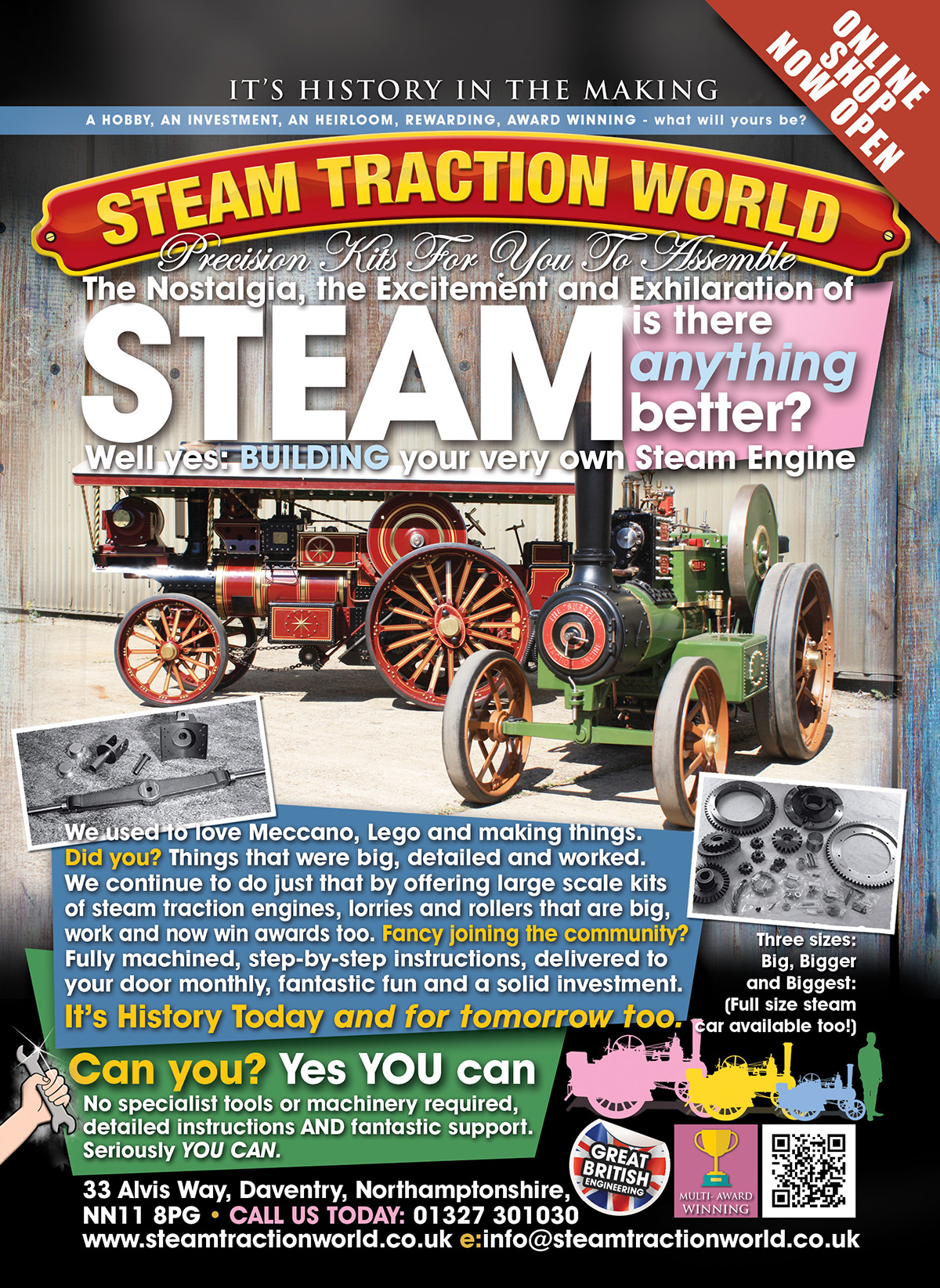 USA build a steam engine
